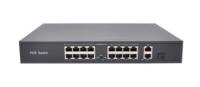 VIDEOPARK VP-16P-2UPG-1SFP 16 PORT POE 10/100 + 2 PORT GBIT UPLINK + 1 PORT SFP 300W POE SWITCH DAHİLİ POWER